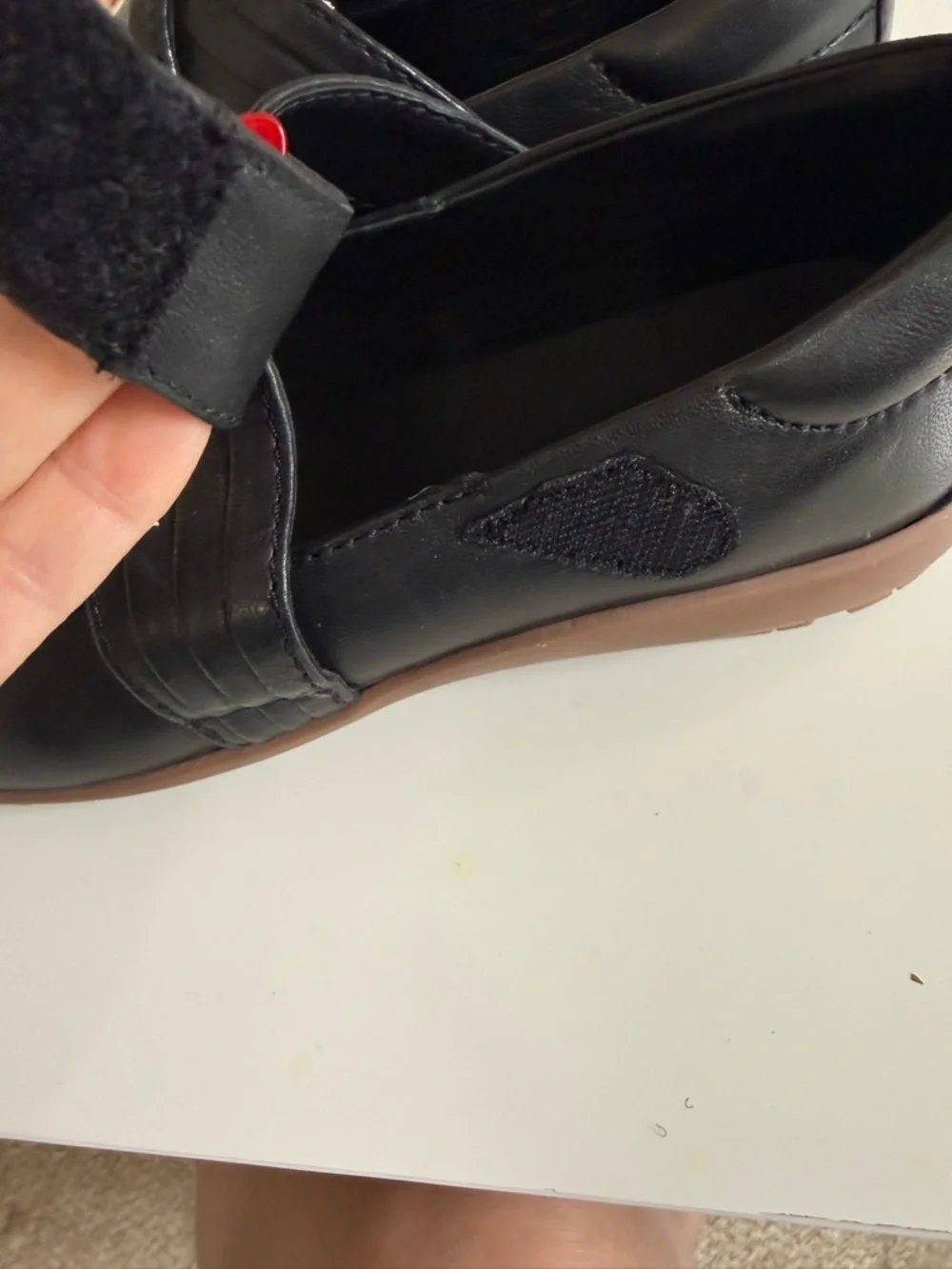 Romika Black Leather Shoes | Velcro Strap Mary Jane Style | Euro‎ 40 US 9-9.5